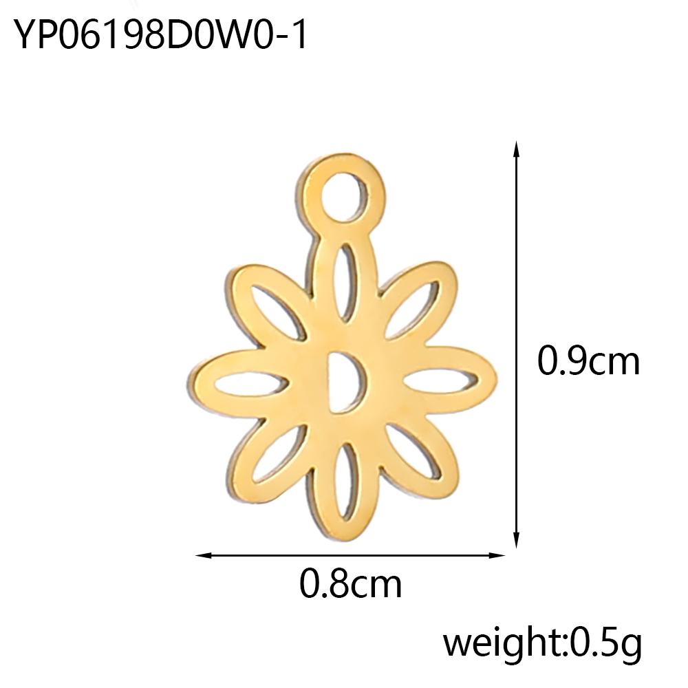 3PCS/LOT CARLIDANA Gold Plated Daisy Flower Pendants, Waterproof Stainless Steel Charms for DIY Necklace Jewelry