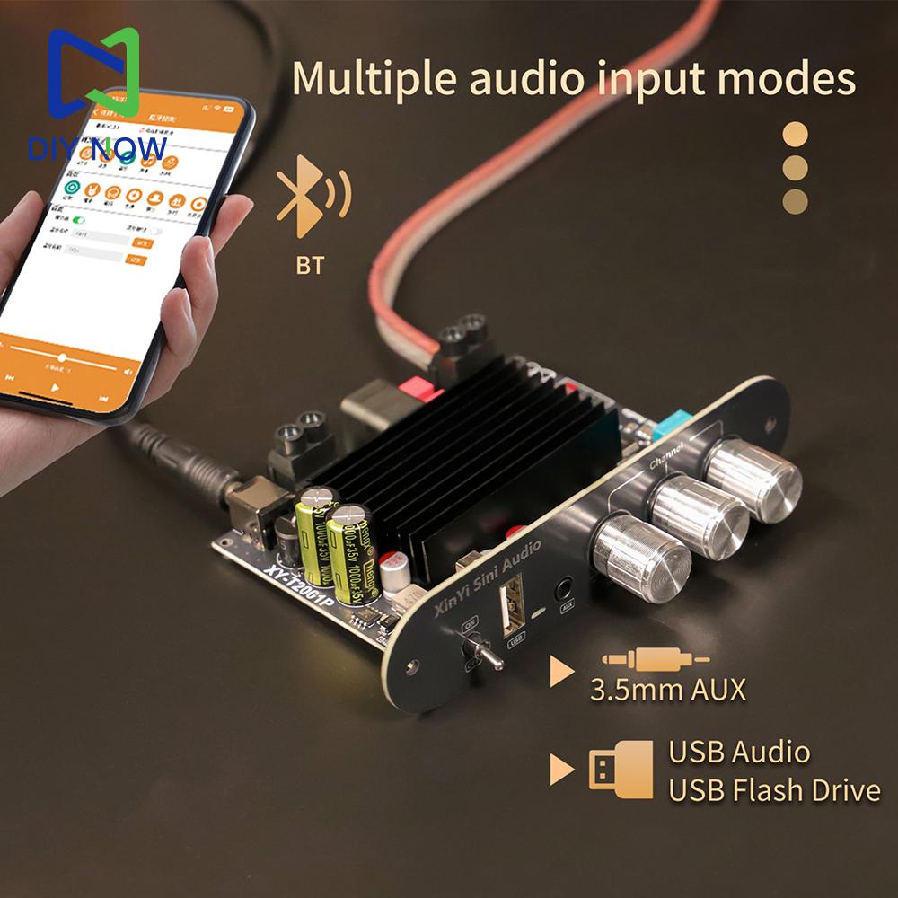 XY-T2001P Mono 200W Wireless Audio Amplifier Board with Treble and Bass Adjustment TWS True Wireless Stereo Pairing TPA3221 Chip