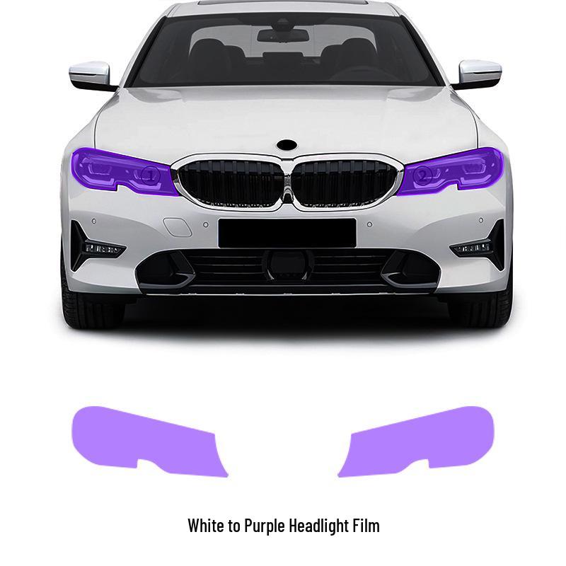 Exclusive BMW 3 Series TPU Color-Changing Protective Film: Transparent, Shifts from White to Purple to Black