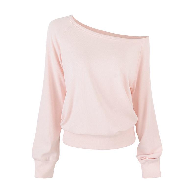 2025 Spring Women's Versatile Slimming Off/One-Shoulder Long-Sleeve T-Shirt