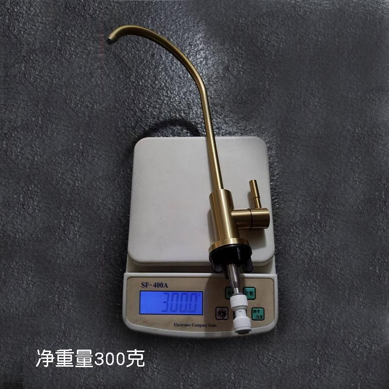 Kuchenny Bezpośredni Filtr Wody Pitnej Kran Pojedynczy Zimna Woda Kran Kuchenny Stal Nierdzewna Szczotkowana Złoty Kran