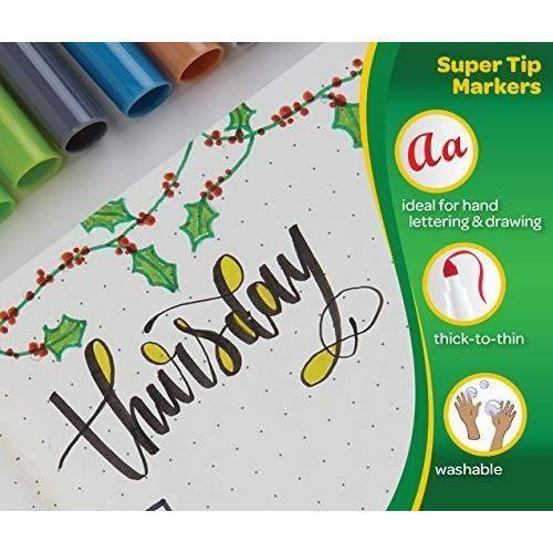 Feutres Supertips - CRAYOLA - Bright - Lavables - Pour enfants - 3 ans et plus