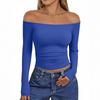 2026 Stylish Slim-Fit One-Shoulder Long Sleeve Women's T-Shirt