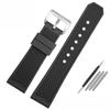 For Cartier Calibre London Tank Strap W7100056/WSCA0006W7100037/W7100041/7100015 man fluoro rubber silicone watchband 23mm 24mm