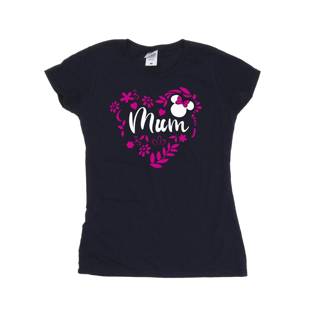 Disney Womens/Ladies Mum Heart Minnie Mouse Cotton T-Shirt