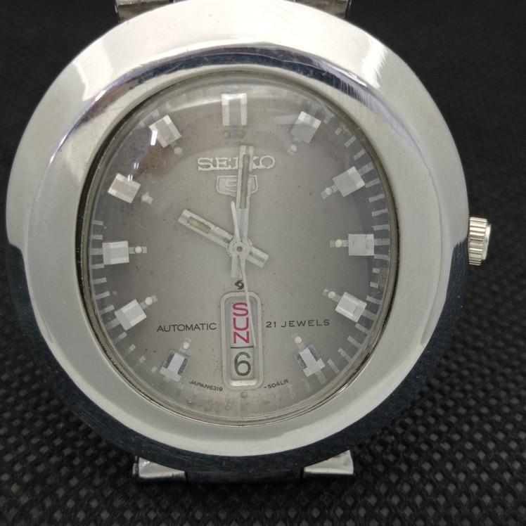 USED VINTAGE SEIKO 5 AUTOMATIC 6319A JAPAN MENS DATE WATCH 621d-a415807-2 SKU621d-a415807