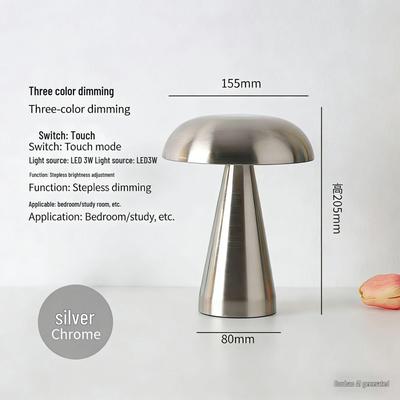 Nordic Mushroom LED Table Lamp - Creative Dimmable Bedside & Bar Light 