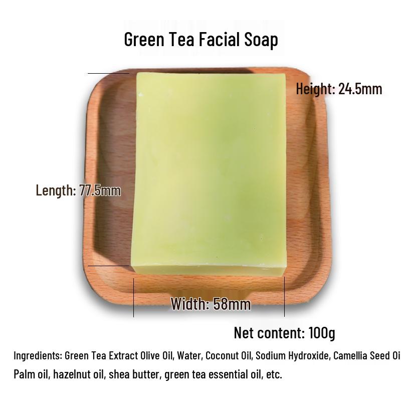 Herbal Sea Buckthorn & Green Tea Facial Soap - Handmade, Ancient Fragrance Cleanser for Men and Women