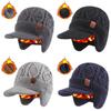 Winter Wool Cap With Textured Design For Men Women Thickened Warmth And Breathability