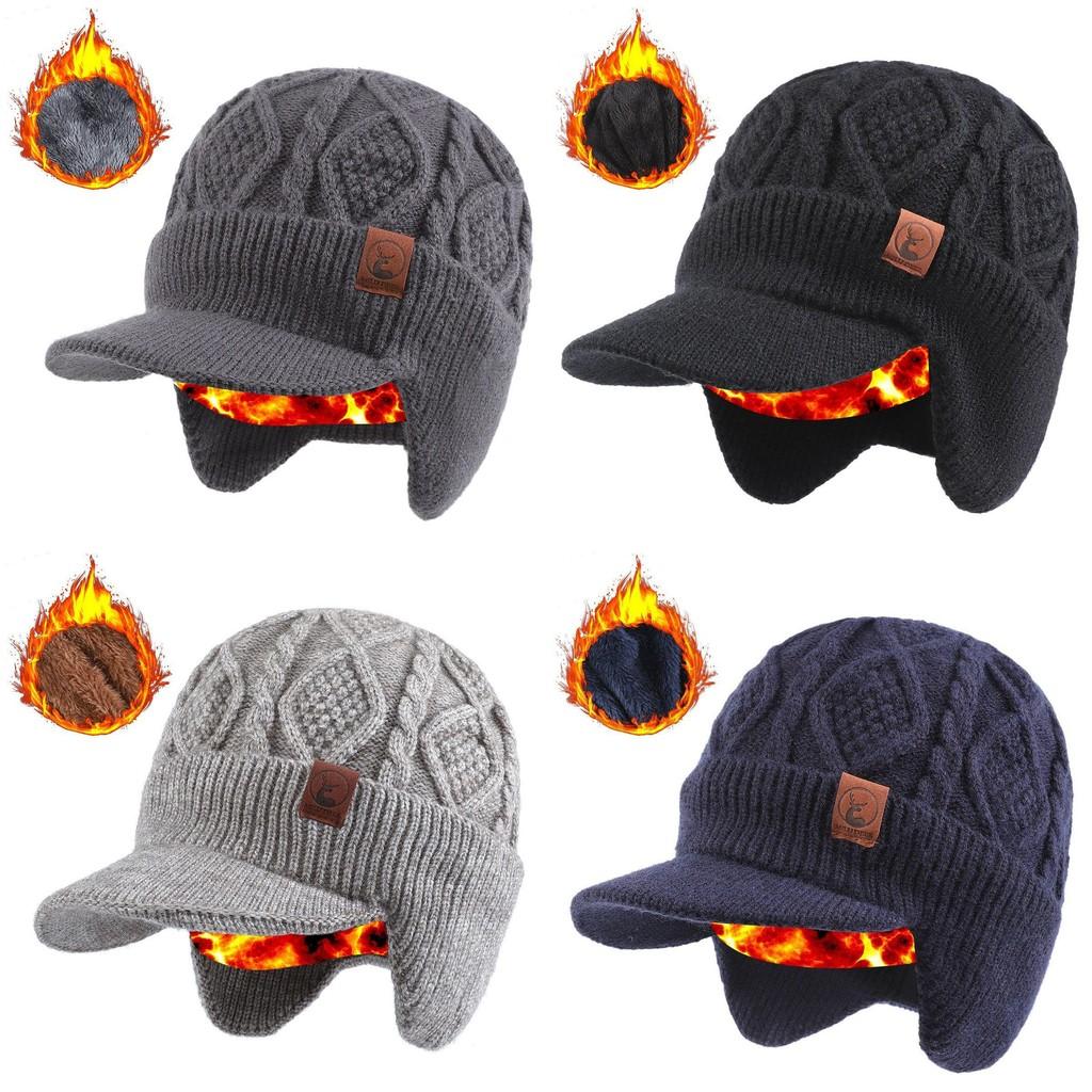 Winter Wool Cap With Textured Design For Men Women Thickened Warmth And Breathability