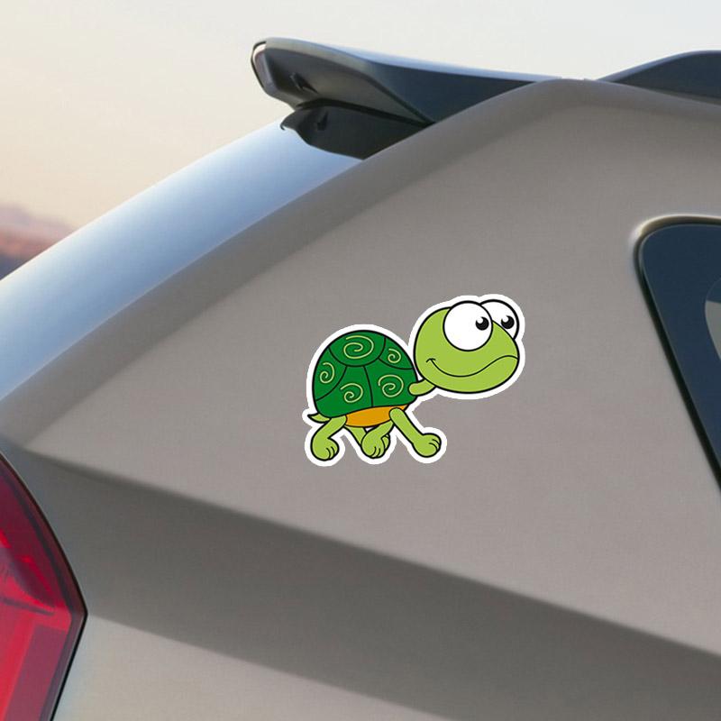 Cartoon tortoise car stickers are used for car rear window and bumper waterproof stickers home door and window wall background HE89