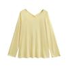 Lazy wind loose sunscreen blouse women's summer new American solid color Spice girl round neck long sleeve pullover T-shirt