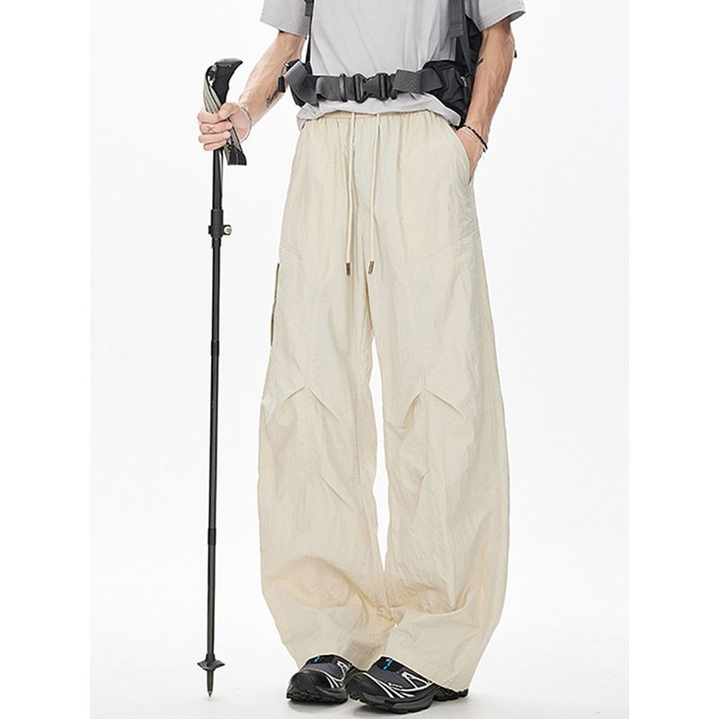 American-Style Street Wide-Leg Scimitar Pants for Men and Women, 2025 Autumn Trendy Brand Loose Sports Outdoor Drape Straight-Leg Casual Pants