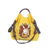 Japanese Style Handmade Waterproof Nylon Canvas Bag with Embroidered Patterns, Large Capacity