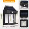 2 Pack Solar Porch Light Motion Sensor Dusk To Dawn Outdoor Lighting Waterproof with 3 Modes for Patio Garage Shed Door Yard
