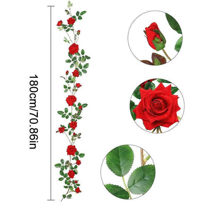 

Имитация зеленых растений, искусственные гирлянды из роз, гирлянды из искусственных цветов, трубы для украшения дома обвивают стену для маскировки