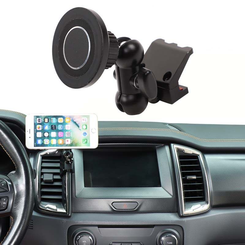 

Car Central Control Mobile Phone Bracket GPS Navigation Bracket Seat For Ford Ranger Wildtrak 2015-2025 Car Interior Accessories