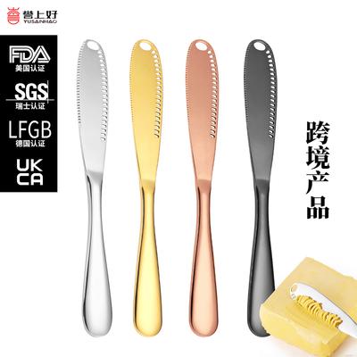 430 Stainless Steel Butter Knife with Hole Butter Spatula Oil Scraper Cheese Bread Jam Butter