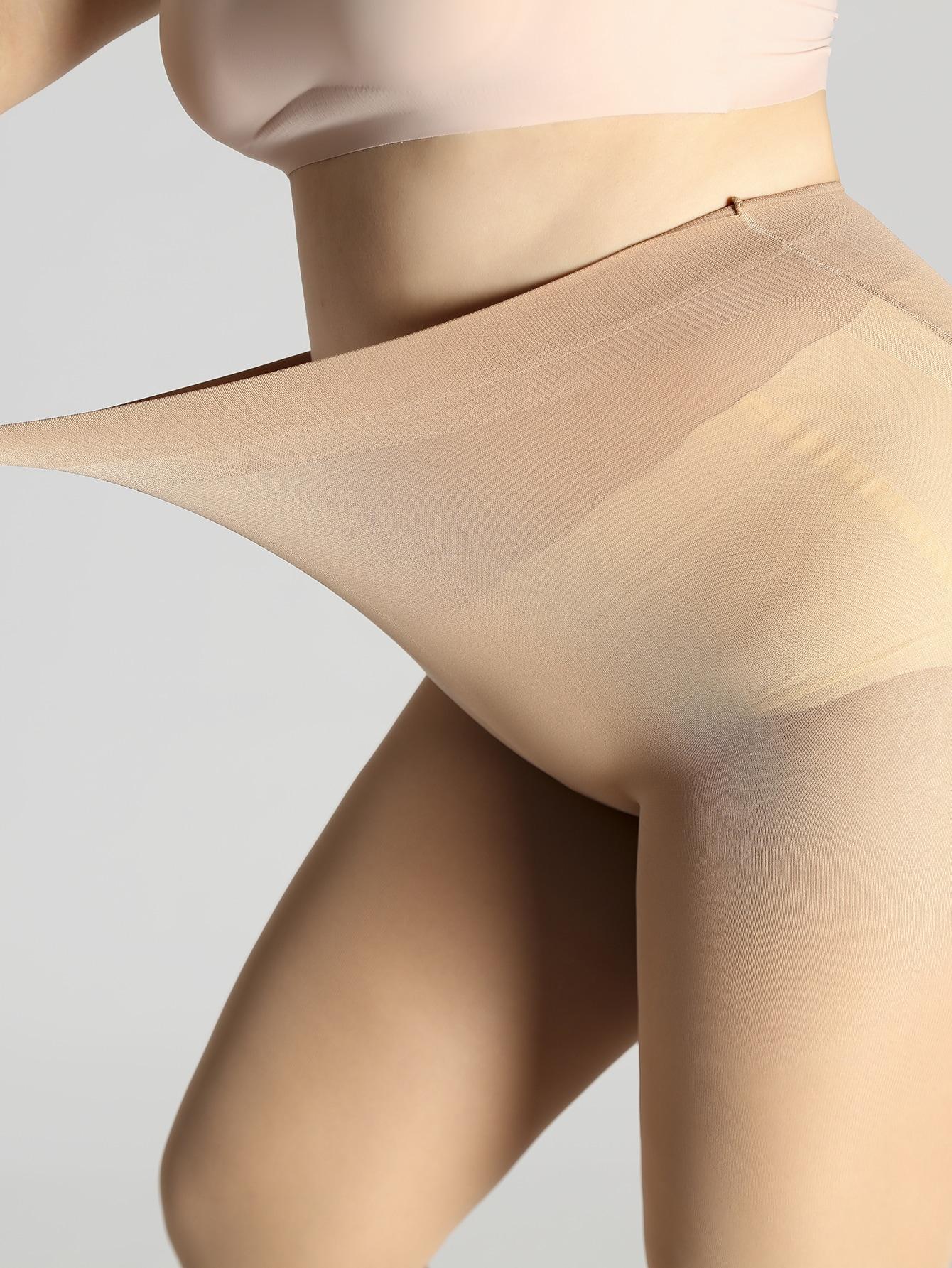A Pair Of Women S Skin Color Oversized Pantyhose XXL