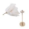 Feather Table Lamp Touch Switch USB Ostrich Feather Lamp 3 Color Dimming Desk Lamp with Gold Metal Base 30pcs Feather
