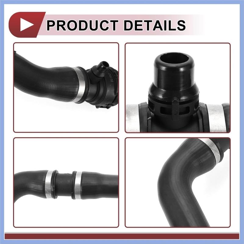 Radiator Outlet Coolant Hose Assembly 17128616528 for F30 F31 F34 F32 F33 F36 F22 F23 320I 330I 430I, Preformed Service Hose for Repair Work and