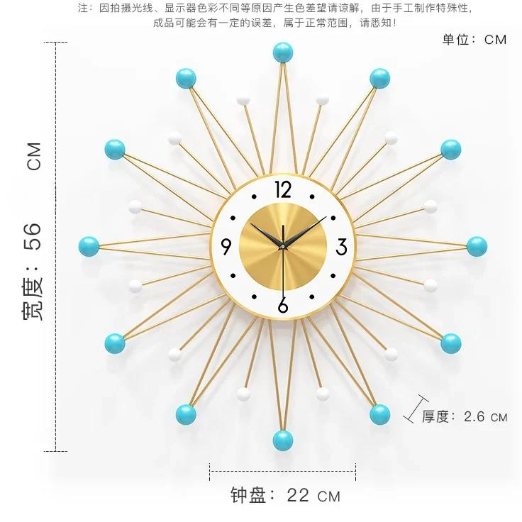 Luxury Big Wall Clock Modern Design Nordic Minimalist Silent Wall Clock Large Mediterranean Living Room Klok Home Decor