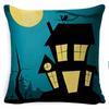 Halloween Pillow Pumpkin Little Witch Horror Cushion Linen Cushion Cover Holiday Party Pillow Cover Bed Backrest