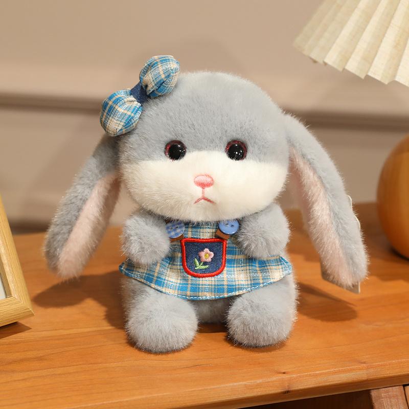 1316Cm Cute Pink Lop Rabbit Plush Backpack Charm Adorable Bunny Doll With Skirt Apron Kawaii Plushies Sweet Gift For Girls