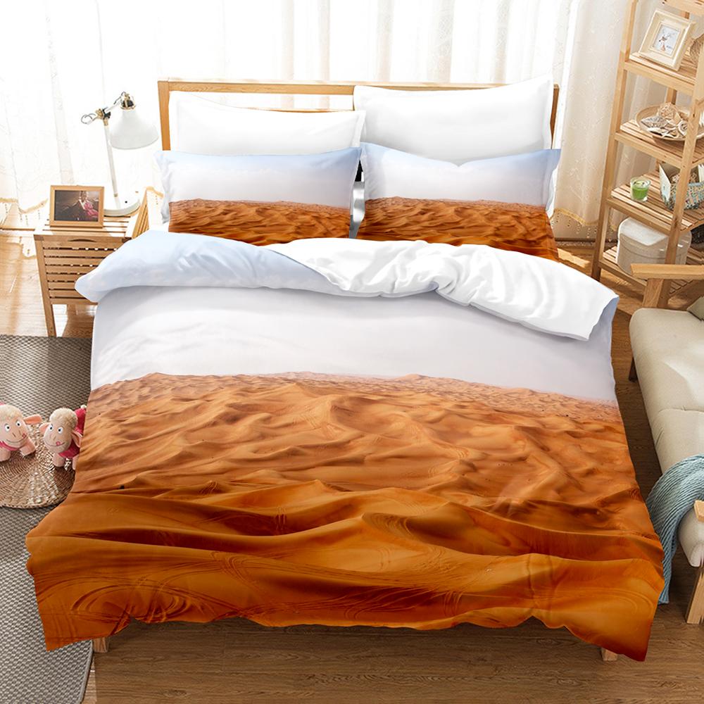 Volcanic Beding Set Single Twin Ful Quen King-Sized Dimensionsd Dimensions Desert Bed Linen Set Aldult Kid Bedrom Thre-piece Suits 3D Print Men