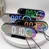 Multifunctional LED Clock Desktop Digital Display Projection Clock Intelligent Electronic Student Bedside Photosensitive Colorful Alarm Clock