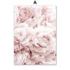 Nordic Wall Art Canvas Painting Posters Pink Flowers Rose Peony Minimalism Quotes Print Wall Pictures For Living Room Home Decor