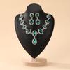 Korean Light Luxury High-end Rhinestone Jewelry Set Necklace Niche Retro Collarbone Chain Fashionable Versatile Jewelry