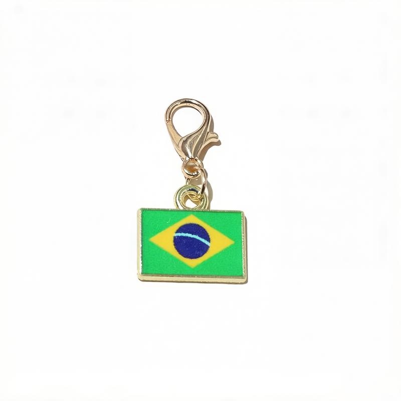 10 Stück Emaille Nationalflaggen von Ländern Anhänger mit Karabinerverschluss DIY Schmuckherstellung Zubehör für Schlüsselanhänger Armband