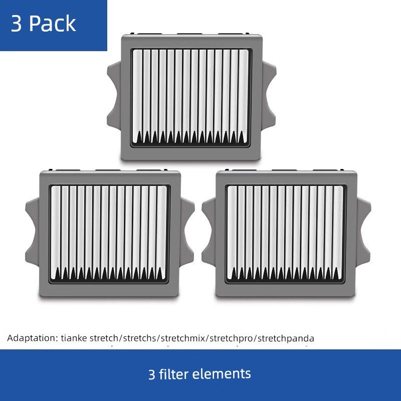 

Suitable for Timko Fuwan Stretch/Pro/S/Mix Floor Scrubber Accessories, Roller Brush, Filter, Consumables, Cleaning Liquid [Stretch Series] 3 Filters