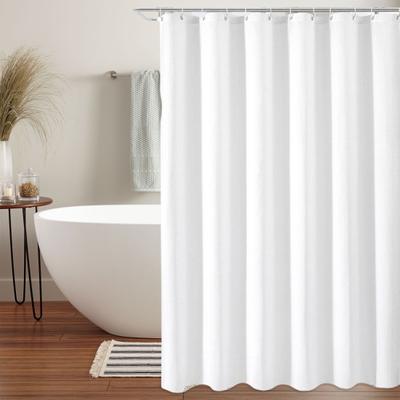 1 zestaw zasłony prysznicowej z 12 kółkami do zawieszania Kontrastowy jednolity kolor Pogrubiona wodoodporna