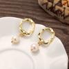 Women Retro Elegant Concise Imitation Pearl Earrings