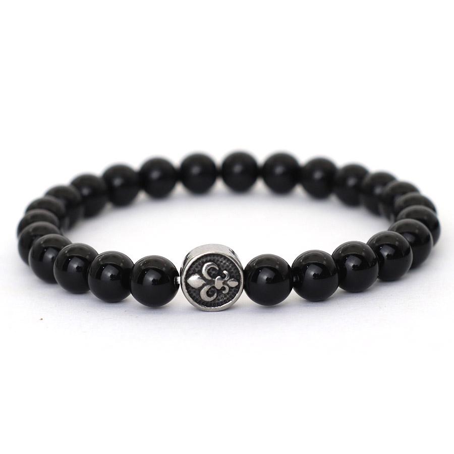 

New Beaded Bracelet For Men 8mm Natural Tiger Eyes Obsidian Lava Stone Braclet Hematite Healing Braslet Stainless Steel Buckle 19.5cm