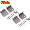 4/1Set Stainless Steel Cabinet Door Pivot Hinges Heavy Duty Concealed Door Hinges For Furniture Cabinet Wood Frame Hardware Tool