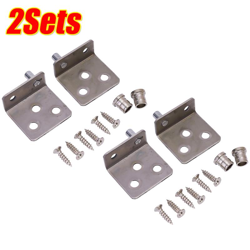 4/1Set Stainless Steel Cabinet Door Pivot Hinges Heavy Duty Concealed Door Hinges For Furniture Cabinet Wood Frame Hardware Tool
