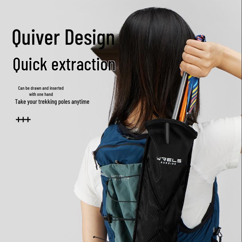 Cross-border Outdoor Trekking Pole Storage Bag - Portable Folding Walking Stick and Off-road Backpack Accessory.