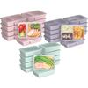 Bentgo Prep Meal Prep Kit 60-Piece 1, 2, 3-Compartment Containers Microwaveable Durable BPA-Free Storage Containers Floral Pastels
