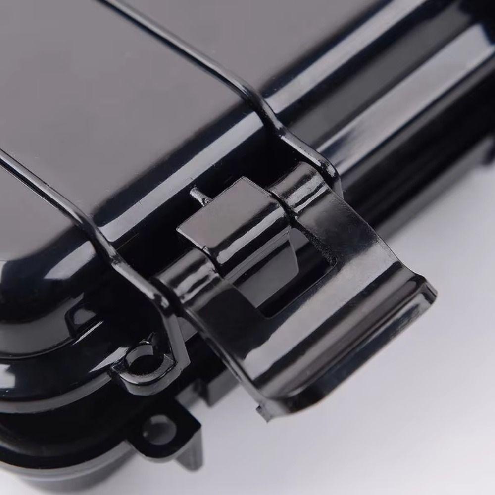 Professional ABS Sealed Toolbox Waterproof Shockproof Equipment Dry Box Black with Foam Lining Camping Storage Box