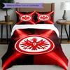3-teiliges Bettbezug-Set (1 * Bettbezug + 2 * Kissenbezug, ohne Kern), Eintracht Frankfurt Bettwäsche-Set mit Aufdruck, Schlafzimmerdekoration, Ganzjahres, Geburtstagsgeschenk