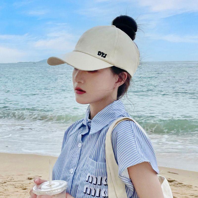 Hat Women's Summer Sun-Proof Topless Hat Sun Baseball Cap Breathable Korean Style Fashion Tide All-Matching Peaked Cap