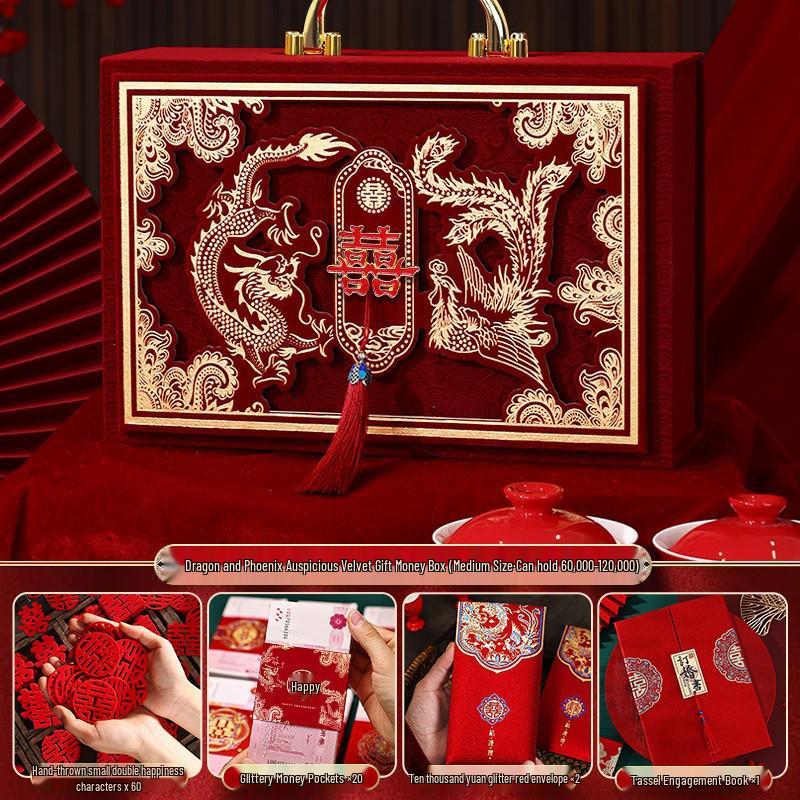 Luxury Betrothal Gift Box: Elegant Engagement & Wedding Decoration for Bride Price Cash
