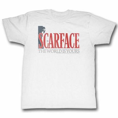 Scarface Theworldiy Λευκό T-shirt