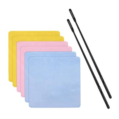 Kits Profesionales de Limpieza para Flauta 2 Varillas y 6 Paños de Tela Reutilizables Textura de Tela para Instrumento Musical