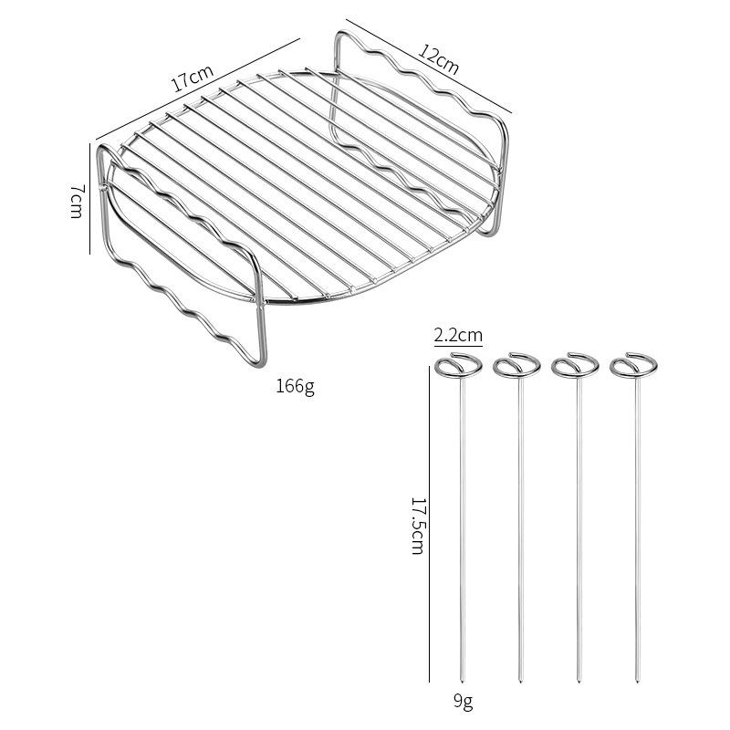 

Многоразмерная решетка для гриля и пароварки для аэрофритюрниц 3,2QT-5,8QT с 4 штырьками (6 -8 ).
