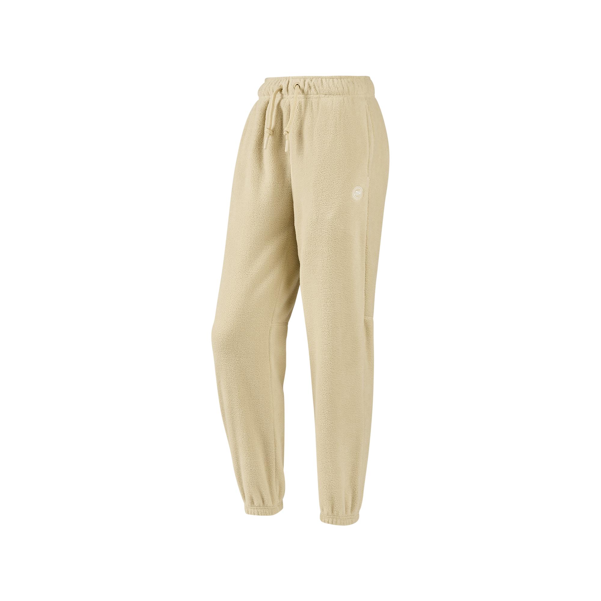Skechers Fashionable Versatile Mid-Rise Lace-Up Knitted Sports Pants Women bottoms Dark-Khaki P424W071-02EP M
