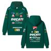 Ducati Felpa Corse MotoGP Racing, Unisex Oversize Streetwear Pullover con Stampa Completa Logo Sponsor